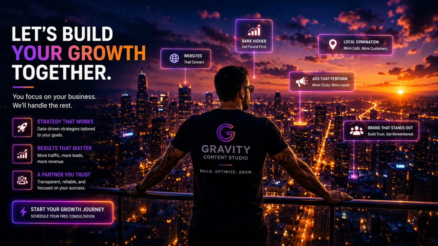 Let's build your growth together — Gravity Content Agency